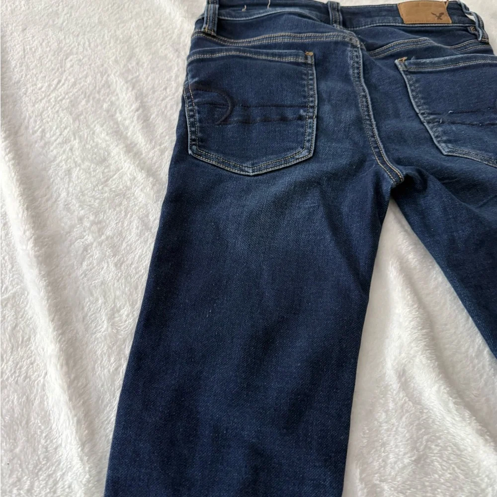 American Eagle Super Stretch Low Rise Skinny Jeggings Jeans 00 - Picture 8 of 8